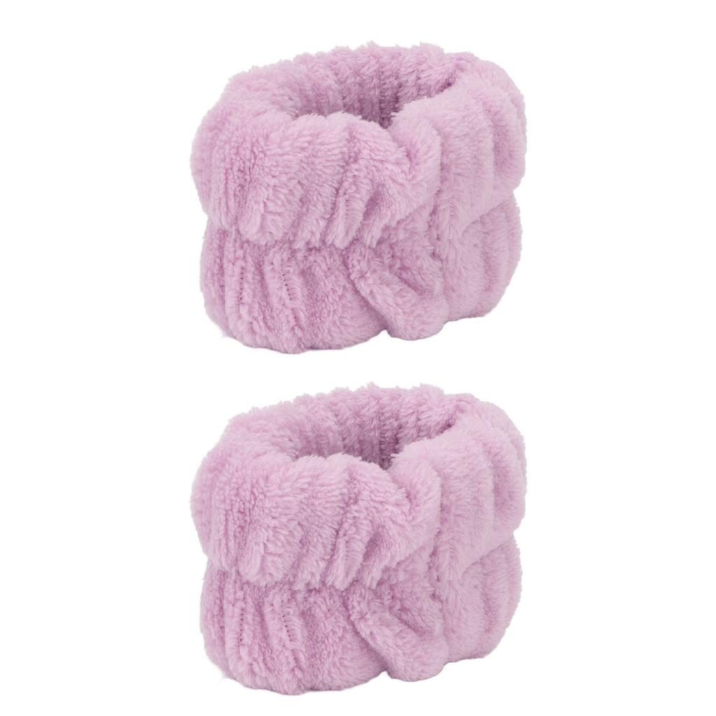 1 Pair Face Washing Wristbands Strong Water Absorption Skin Friendly Soft Pure Color Women s Wrist Towels for Home Travel