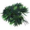 50Pcs Artificial Bamboo Leaves Decorative Plants Green Bamboo Leaves Home Party Wedding Garden Forest Theme Wall Door Deoration