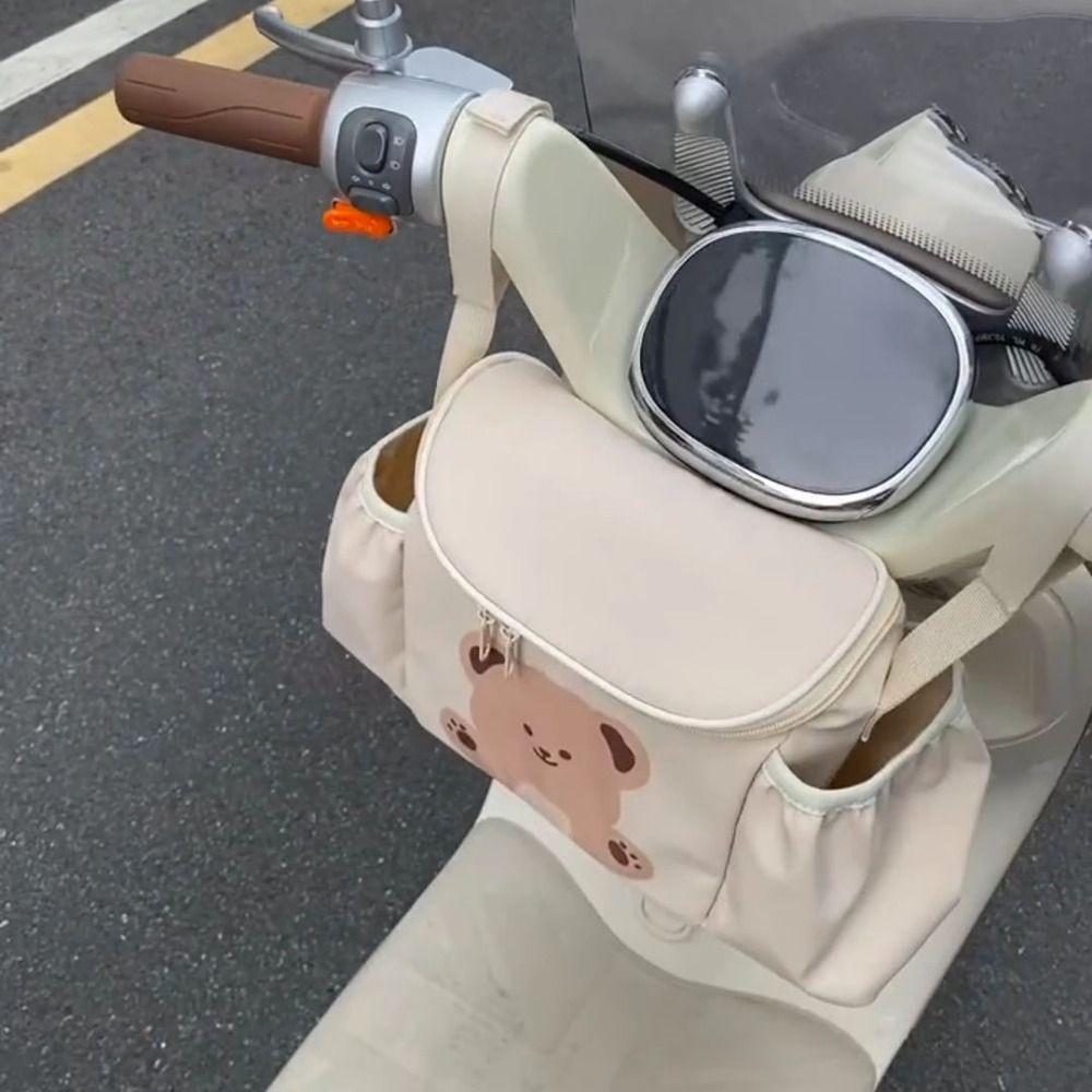 Cartoon Handlebar Storage Bag Front Mounted Storage Bag For Motorcycles Electric Vehicles Bicycles