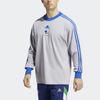 adidas Casual Striped Crew Neck Long Sleeve T-Shirt Men Tops Gray HT3473