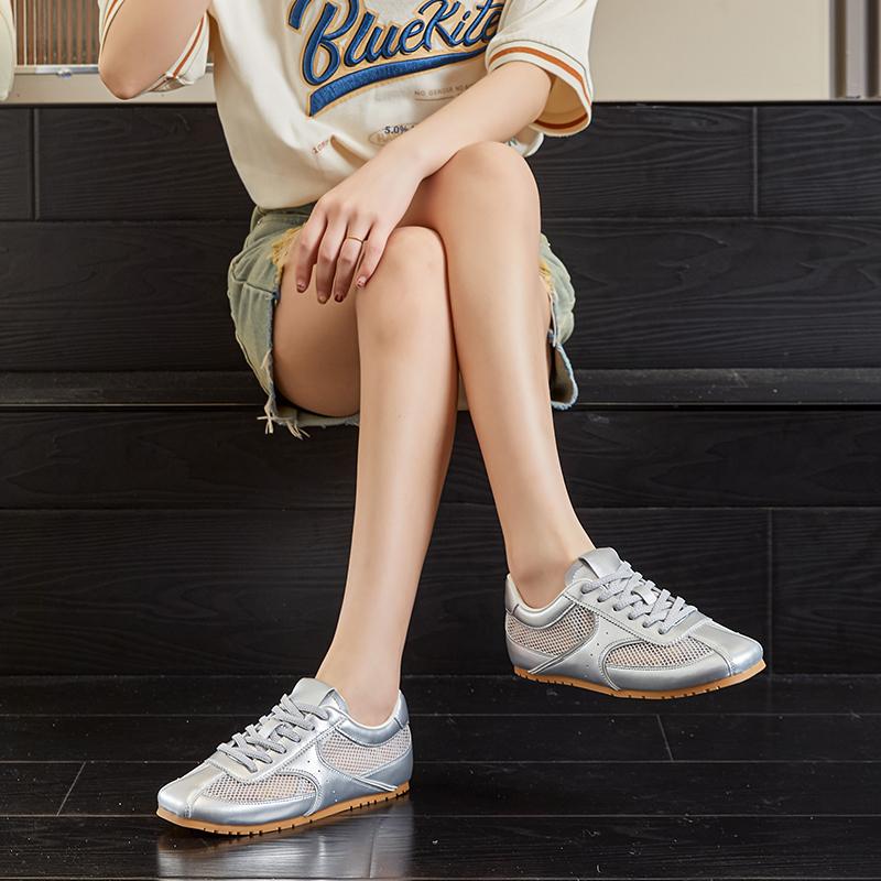 Women's Sneakers Mesh  Summer German Training Shoes for Women Large Size Flat Female Shoes
