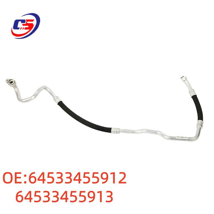 BMW E83 air conditioning pipe fittings: 64533455912, 64533455913.