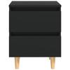 VidaXL Tables de chevet avec pieds en pin 2 pcs Noir 40x35x50 cm 805854