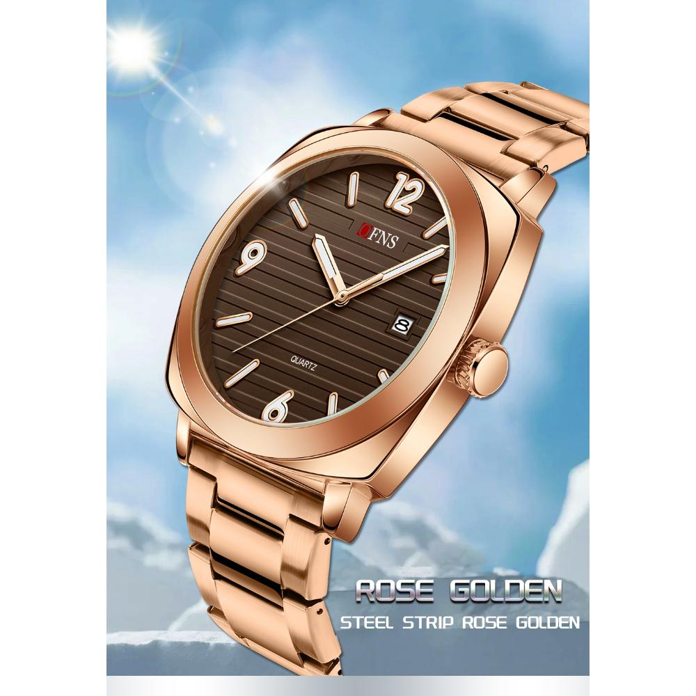 OFNS Fashionable Thin Men's Quartz Watch Waterproof Night Light Single Calendar Simple Ccasual Men's Quartz Watch