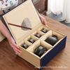Business Office Advertising Real Estate Activities Annual Meeting Gifts Customized Printing Black Pottery Kung Fu Tea Set Gift Box