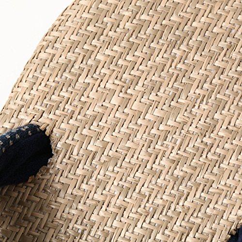 Edoten Geta Sandals, Panama Outer with Sponge Lining, Made in Japan, Dyed Straps, Seigaiha Pattern, Size L (Large)