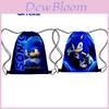 Sonic Hedgehog tas met trekkoord, draagbare tas van Oxford-stof voor cadeaus, blauwe kleur, creatieve cartoonstijl