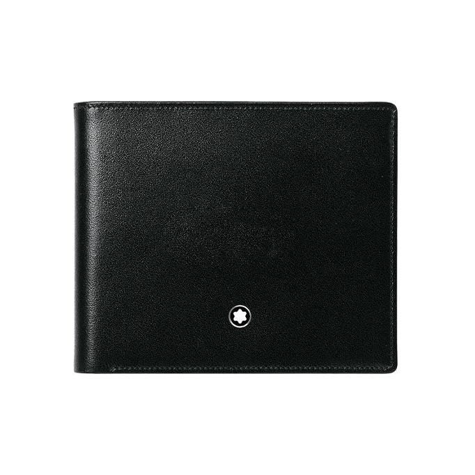 

Montblanc Meisterstück Series Logo 14 Card Slot Smooth Leather Card Holder Wallet Men wallet Black MB14095 Basic Set (Bag+Dust Bag)