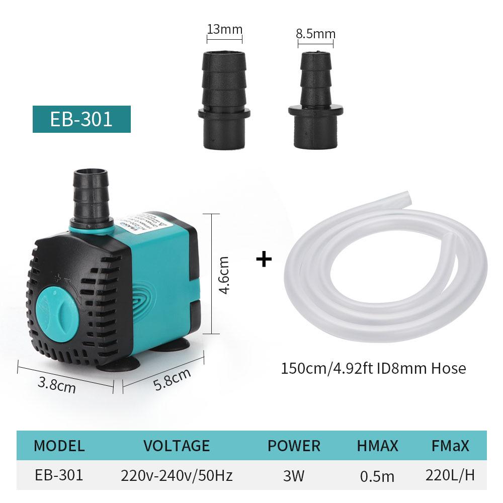 Compact Submersible Aquarium Pump for Fish Tanks and Ponds
