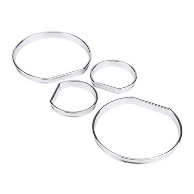 4pcs Car Front Dashboard Speedometer Gauge Decoration Frame Rings Trim for E46