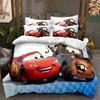 Disney Cars Lightning Mcqueen Bedding Set Cool Racing Duvet Cover With Pillowcases Cute Cartoon Quilt Cover Home Decor For Kids