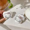 Airpods 1 /2 Generation Transparent Kt Cat Personality Middle Finger Bluetooth Headset Case Protective Cover Airpods Pro Buckle