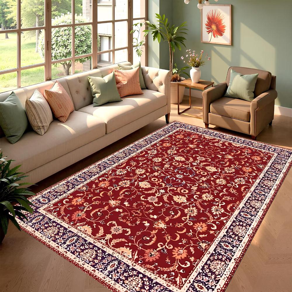 

Persian Pattern Rug Mat Carpet Living Room Large Area Carpets Bedroom Decoration Rug Hotel Rugs Non-slip Mat 40x60cm