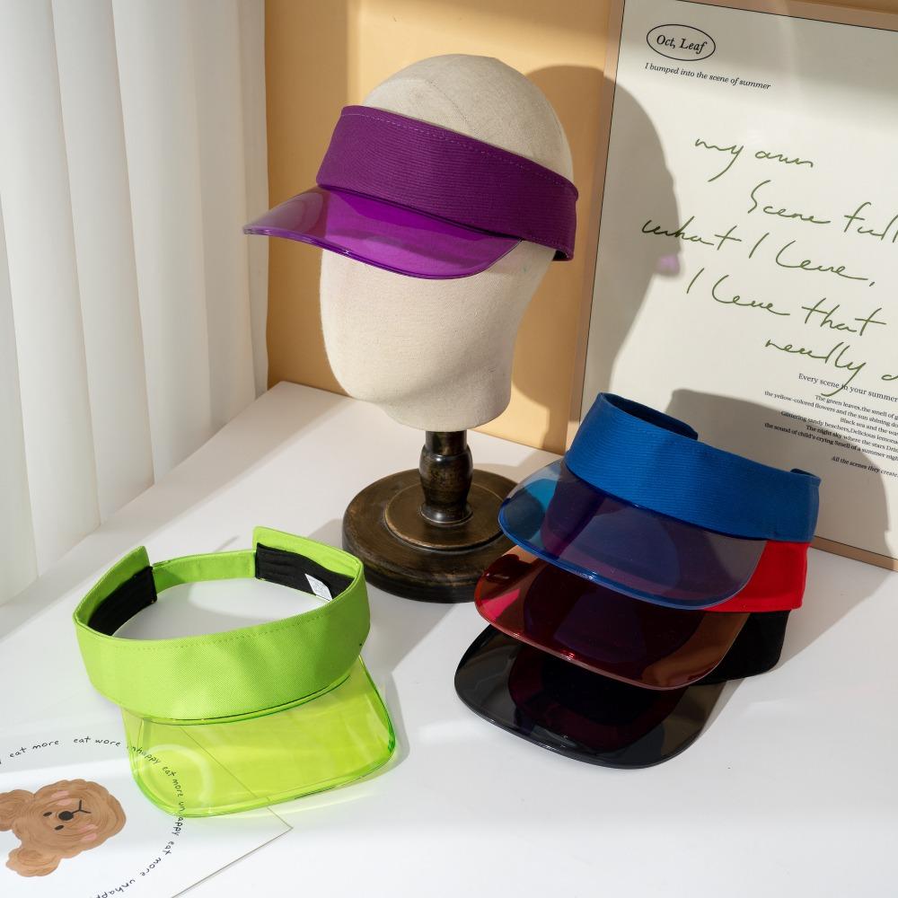 UV Protection Leopard Print Visor Cap Sunscreen Sun Hat Fashion Transparent Hollow Hat Hiking