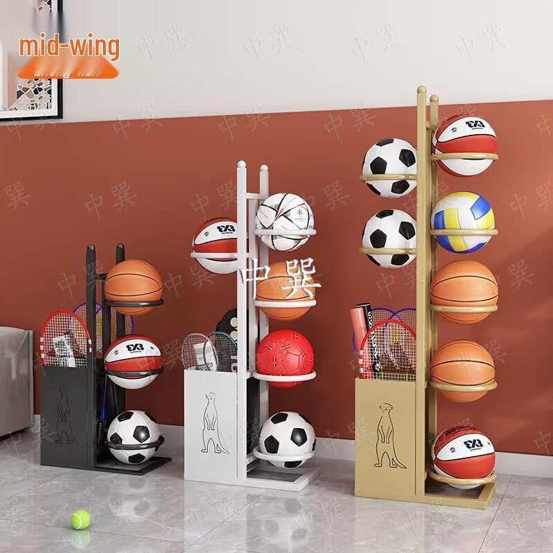 Multi-Sport Ball and Racket Storage Rack
