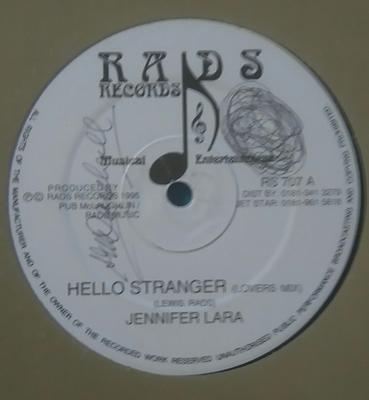 12inch Record JENNIFER LARA - Hello Stranger RS707 Rads Records 1995 UK Reggae, Ska & Dub Used