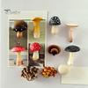 Nature Inspired Magnet 3D Mushroom Refrigerator Magnet, Resin Fake Decorative Kitchen Decor Photo Notes Holder for Whiteboard Cabinet Natural