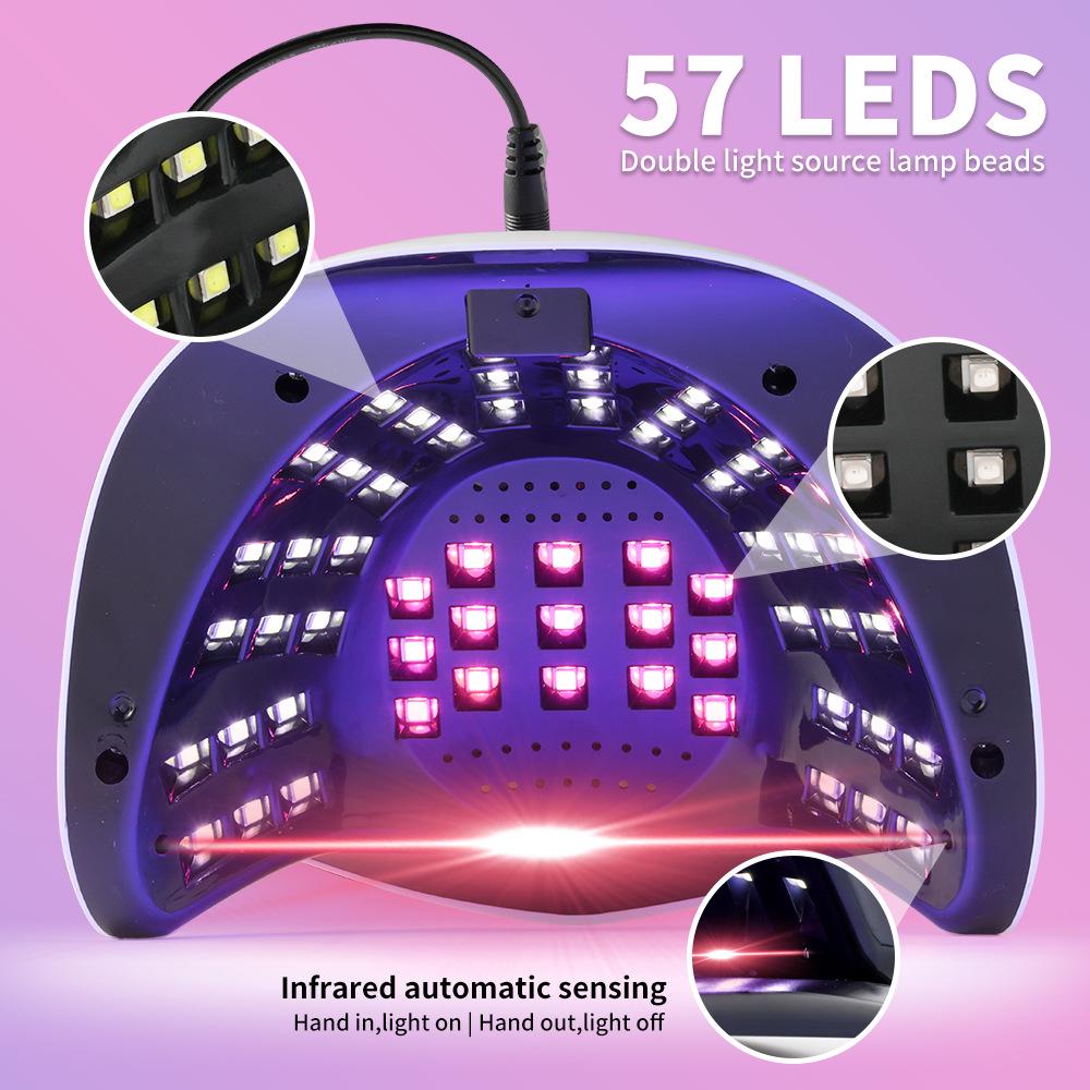 Smart Wireless UV Nail Lamp: 57 LED High-Power Fast-Drying Gel Dryer