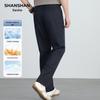 Shanshan Men's Silk Blend Anti-Bacterial Cool Touch Straight Suit Pants