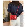 Polka dot portable small square bag women's high-value versatile casual shoulder bag fashionable going out commuter messenger bag
