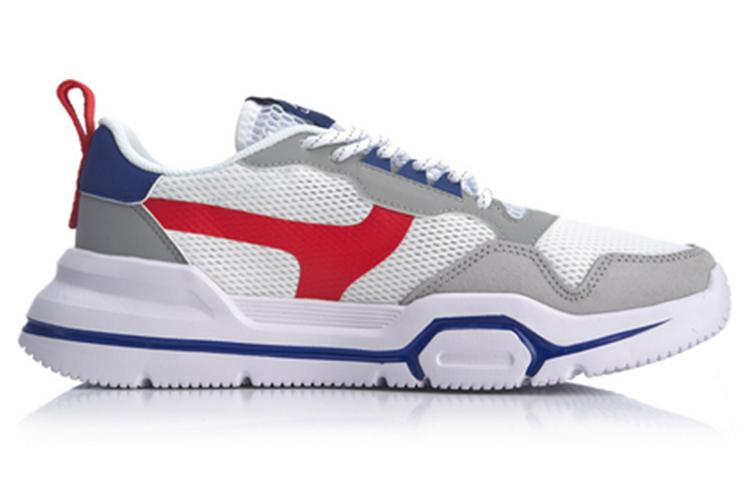 Li Ning Mark Lite Trendy Breathable Balance Low top Casual Shoes Unisex White AGCQ015-1
