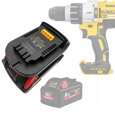 Adapter Do Akumulatora Milwaukee 18V Do Dewalt 18V – Kompatybilność Z Narzędziami Dewalt 18V | Solidna Konstrukcja | Łatwy Montaż