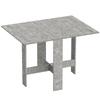 Folding Dining Table, Space-Saving Drop Leaf Kitchen Table for 4-6 People Grey