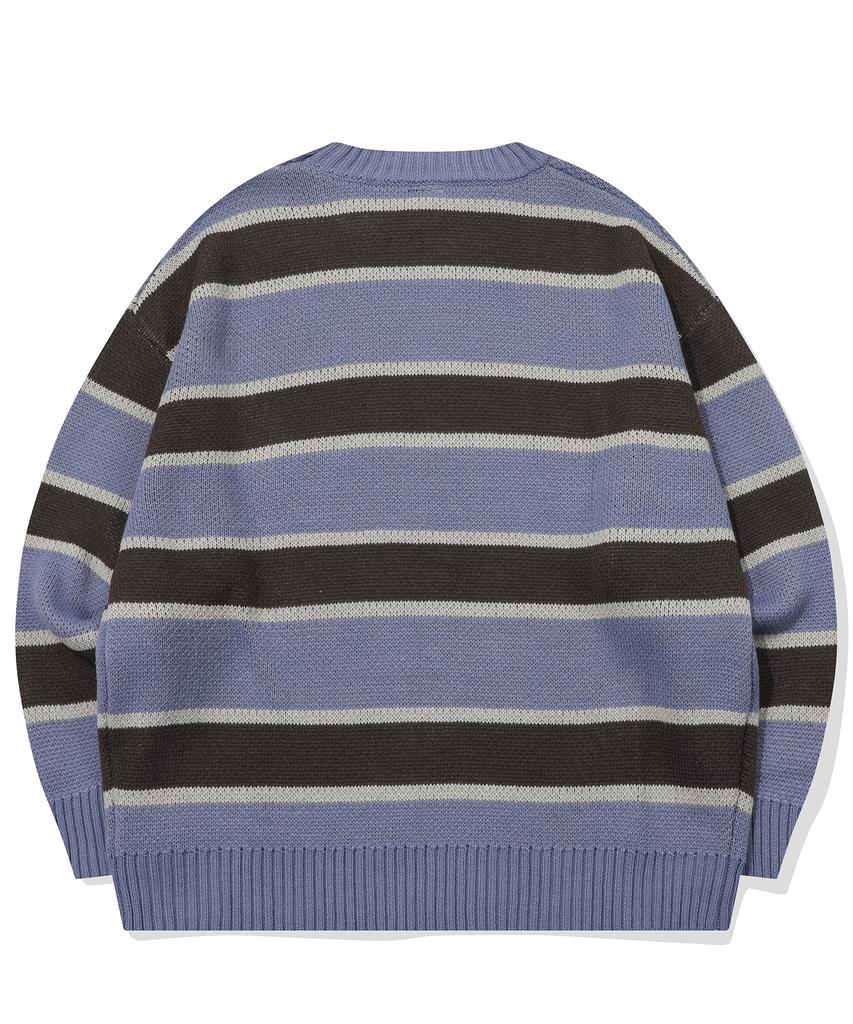 CPGN STUDIO Striped Wappen Knit Lavender Chocolate