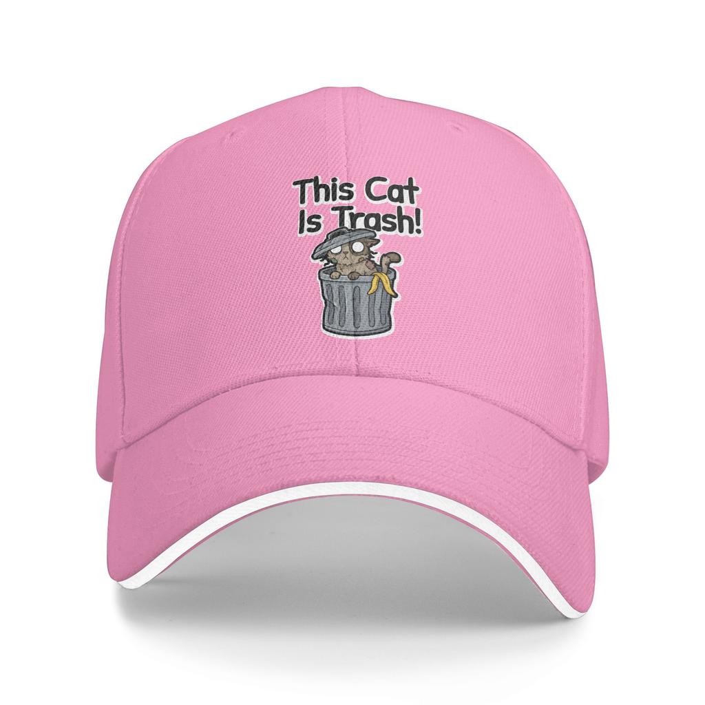 Mewgenics This Cat Is Trash! Baseball Cap Casual Sandwich Cap Men Women Adjustable Sun Hat Fishing