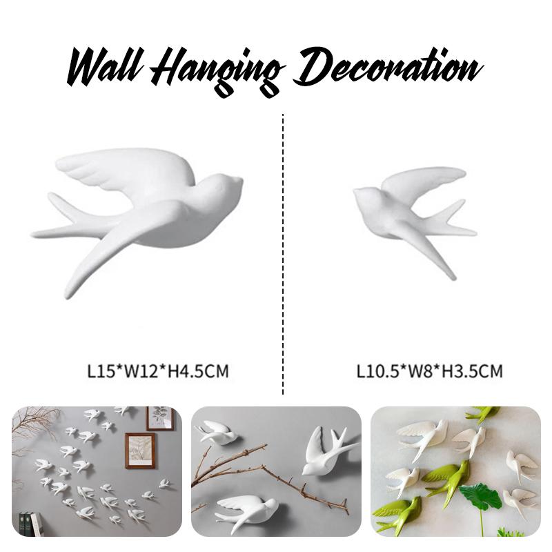 Creative Ceramic Birds Wall Hanging Pigeon Crafts Home Livingroom Sofa TV Background 3D Wall Murals Ornament Art Decor