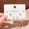 Copper-Plated Gold Cross Stud Earrings - Fashionable, High Quality & Luxurious