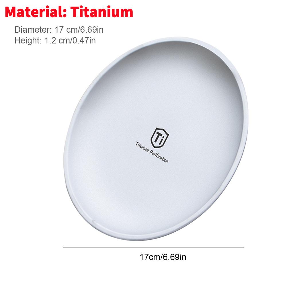 Titanium Camping Plate Outdoor Ultralight Portable Tableware Cookware Stackable Tray For Picnic Hiking Kitchen Equipment
