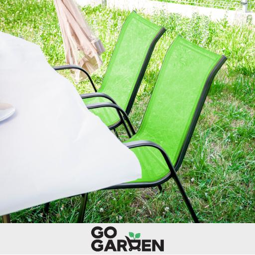 Metall-Gartenstühle für Balkon Terrasse Garten Sessel Grün Robust 4 Stk.