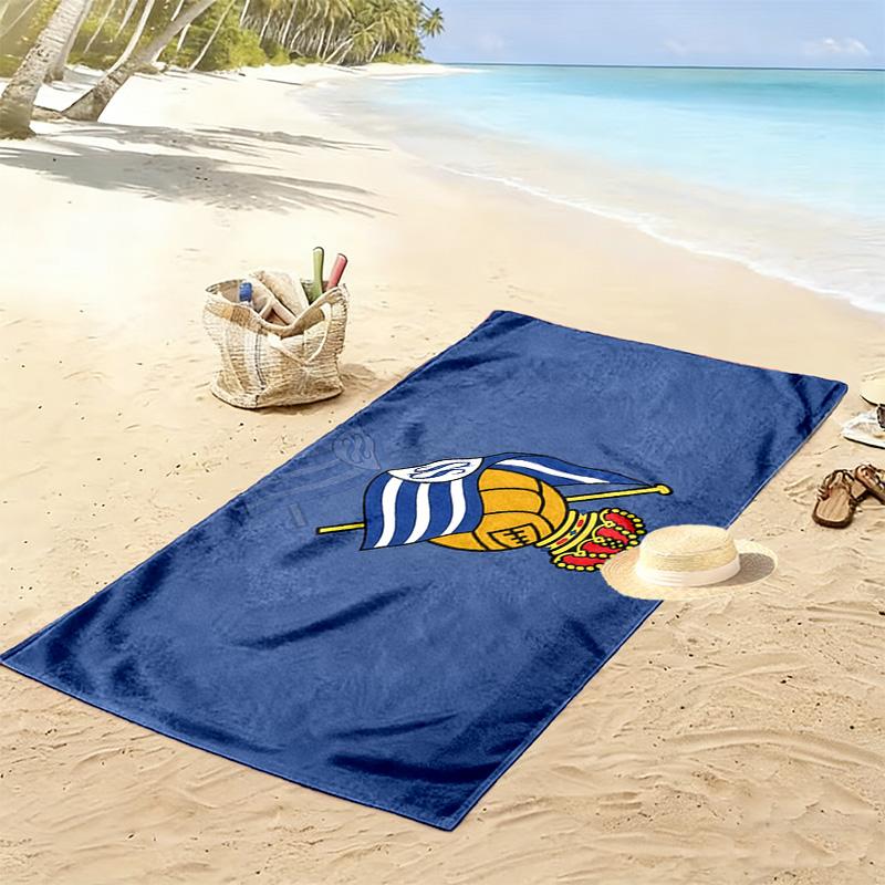 Real Sociedad Print Beach Towel, Large Soft Quick Dry Towel for Beach Camping Swimming