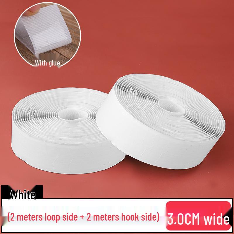 25 m dubbelsidig kardborreband - Självhäftande för gardiner, myggnät och bilmattor