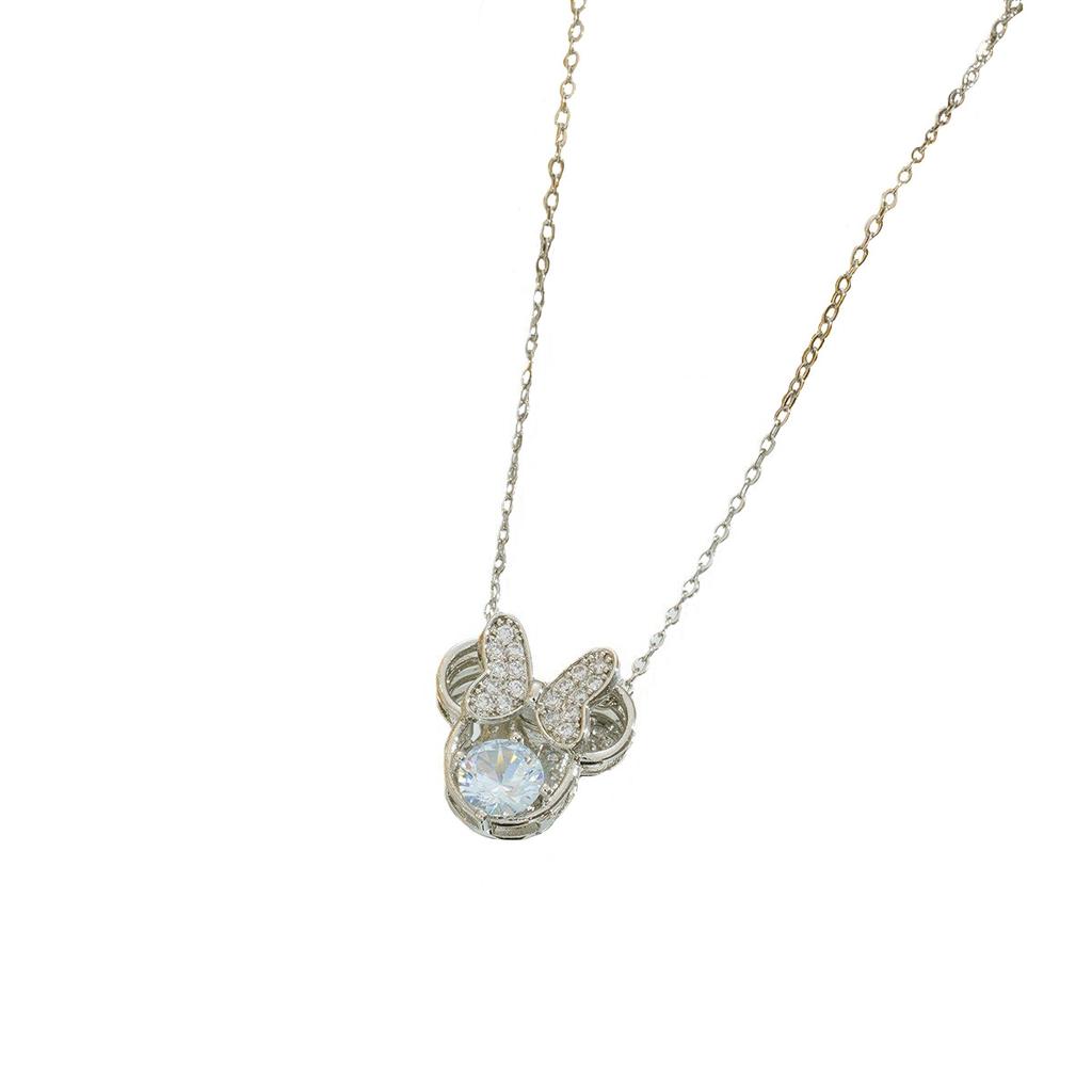 Butterfly Mickey Head Necklace Female Temperament Cartoon Pendant Mouse Clavicle Chain Jewelry