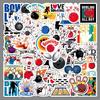 50 Bowling-Themed Waterproof Graffiti Stickers for Suitcases, Skateboards, Laptops, Tablets, and Cartoon Decor.