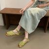 Retro style woven bag head sandals women's outer wear 2025 new lazy one-pedal Muller cool slippers
