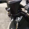 Motorcycle Adjustable Damper Steering Stabiliz 208mm short steering stabilizer Universal Carbon fiber texture Damper