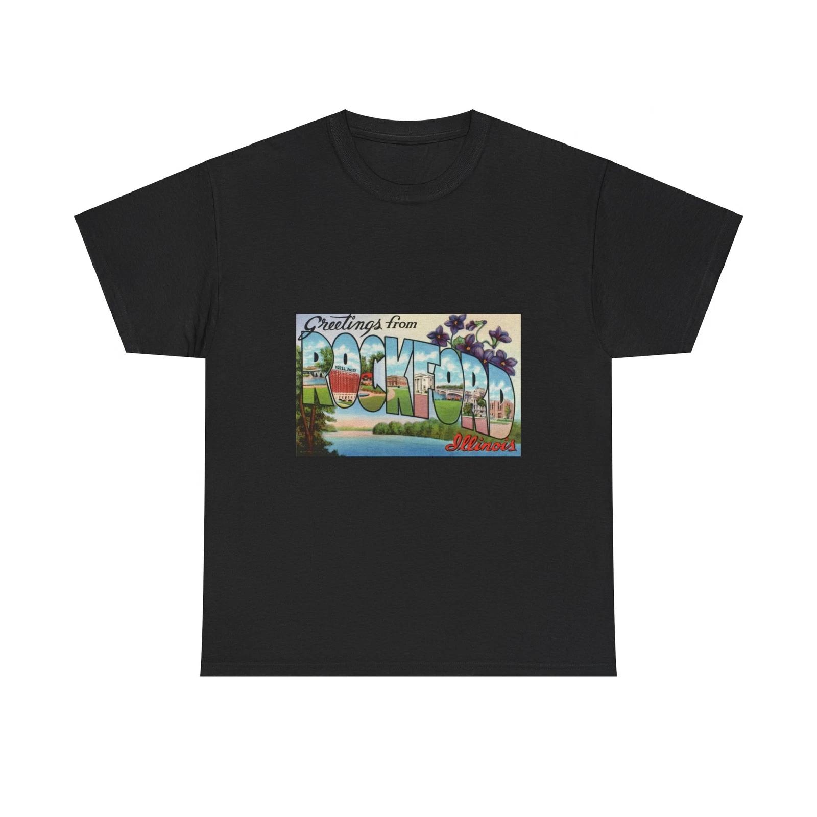 Greetings from Rockford Illinois (Greeting Postcards) T shirt 4XL