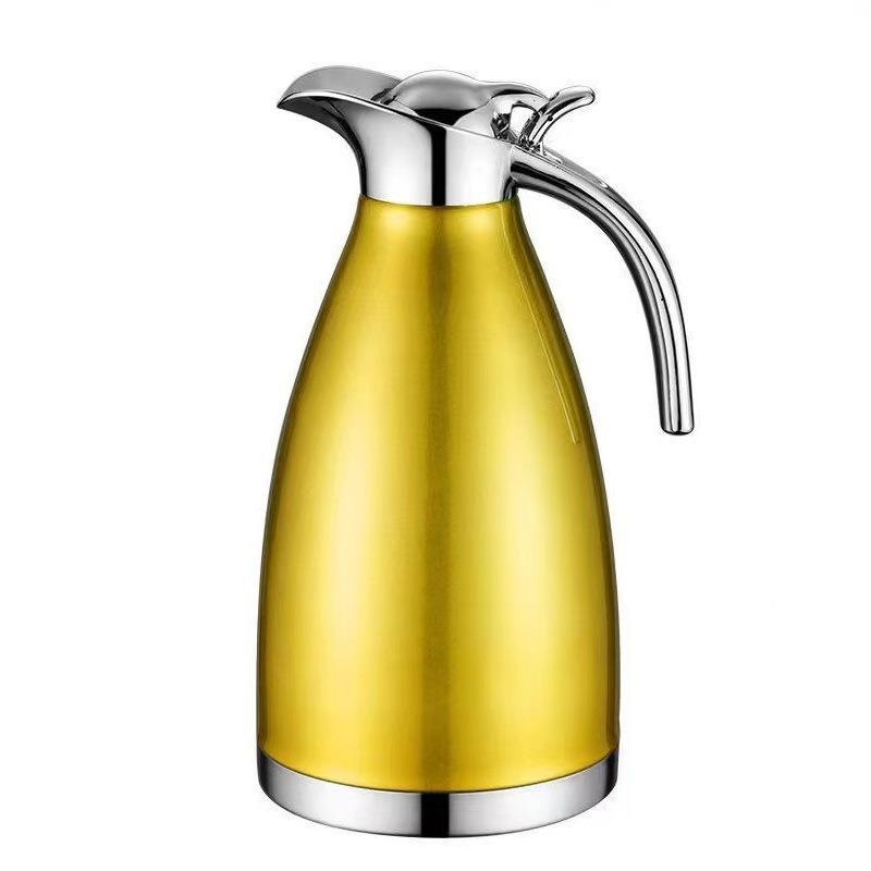 Stainless Steel Double-Layer Insulated Coffee Pot - Home & Hotel Gift