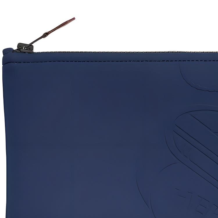 Hermes Neobain Thalassa 28 Pattern Embossed Nylon Clutch Bag Medium Women clutch bag Navy-Blue H103748MV01