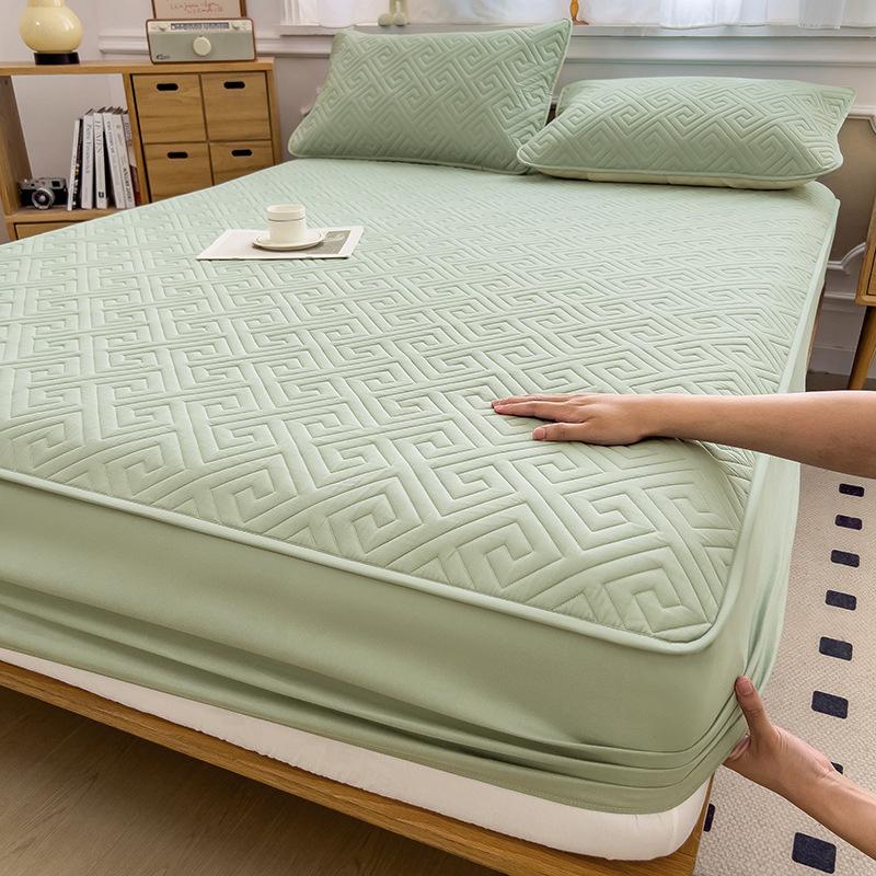 Waterproof Quilted Mattress Protector Cover, Fitted Sheet Waterproof Mattress Cover Cotton Quilted Mattress Pad Topper