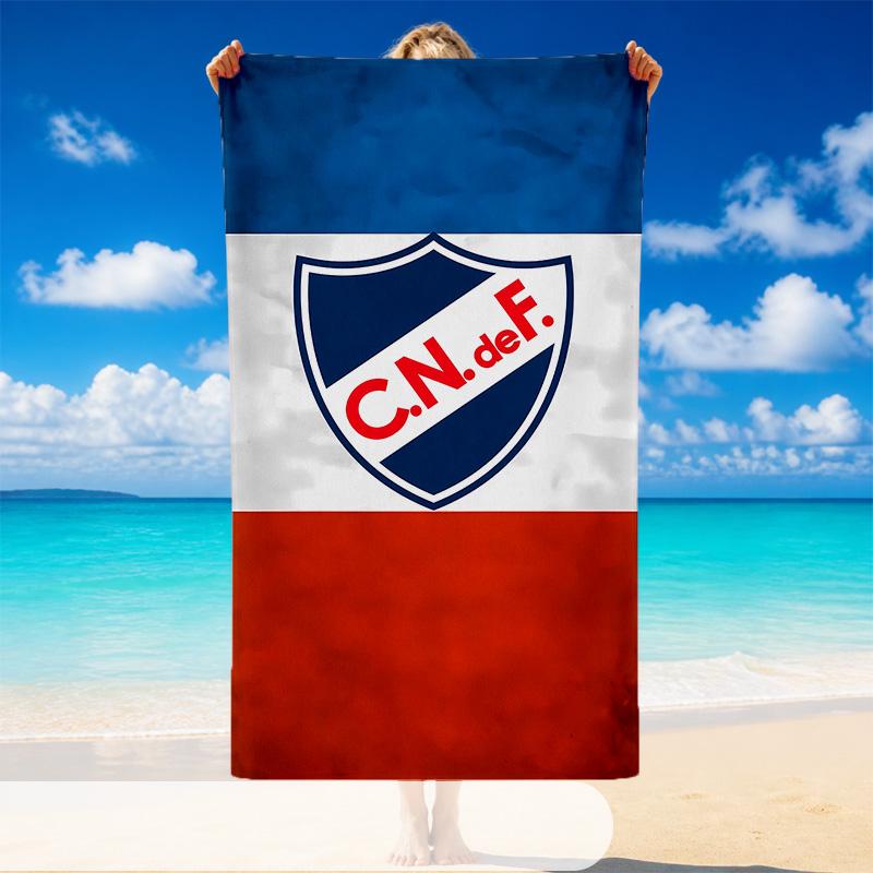 Quick Dry Beach Towel Nacional De F Tbol Pattern, Lightweight Absorbent Towel for Pool Beach Vacation Use