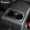 Real Soft Carbon Fiber Sticker For Kia Stinger 2019 2020 2025 2025 2025 LHD RHD Car Rear Seat Water Cup Interior Accessories