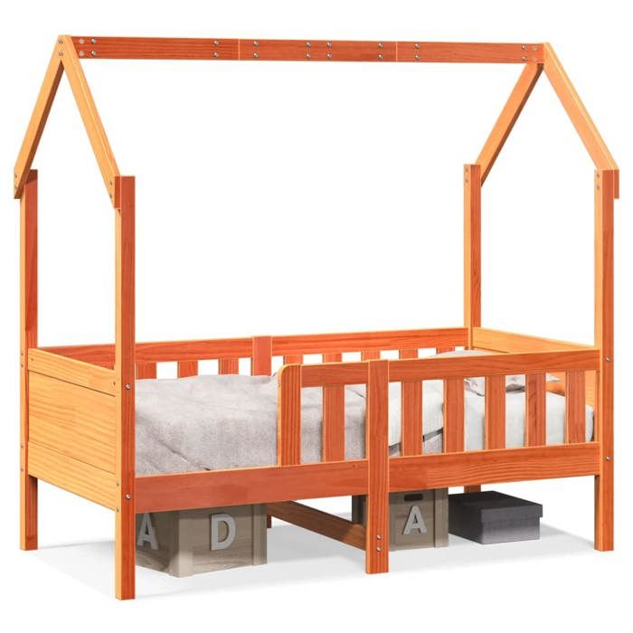 VidaXL Children's Bed Frames House Shape 70x140cm Solid Pine Wood, House-Shaped Bed Frame, Bed Frame for 850715