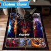 Custom Name Dragon's Fiery Warcraft Rug for Living Room, Game Rooms, Office, Bedroom, Floor Mat Playful Design, fan gifts Christmas decor