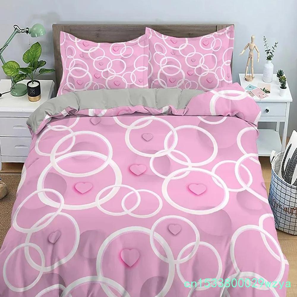 Stripe Geometric Bedding Set Breathable Duvet Cover With Pillowcase Adults Fashion Queen King Size Quilt Cover Home Textiles