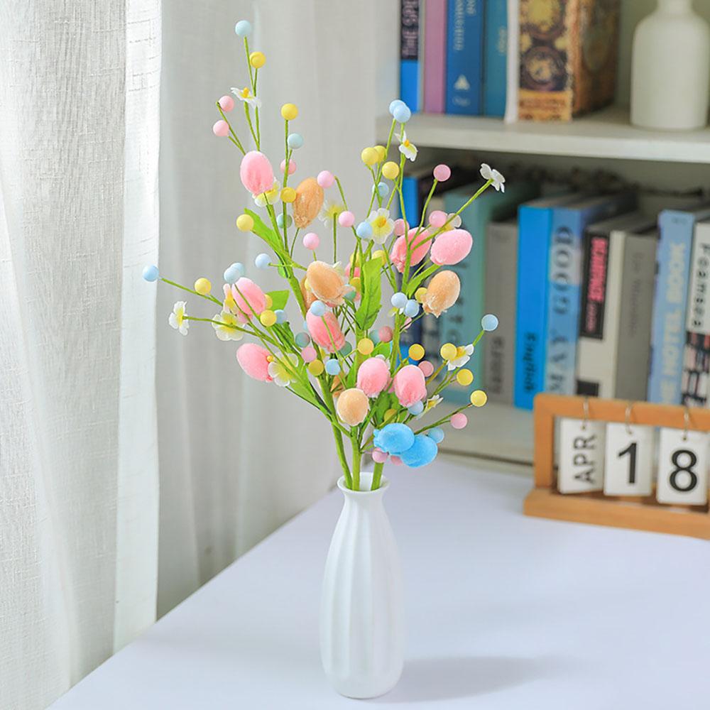 2025 Easter Ornaments Easter Eggs, Branches, Cuttings, Home Ornaments, Simulated DIY Bouquet Flower Arrangement Accessories