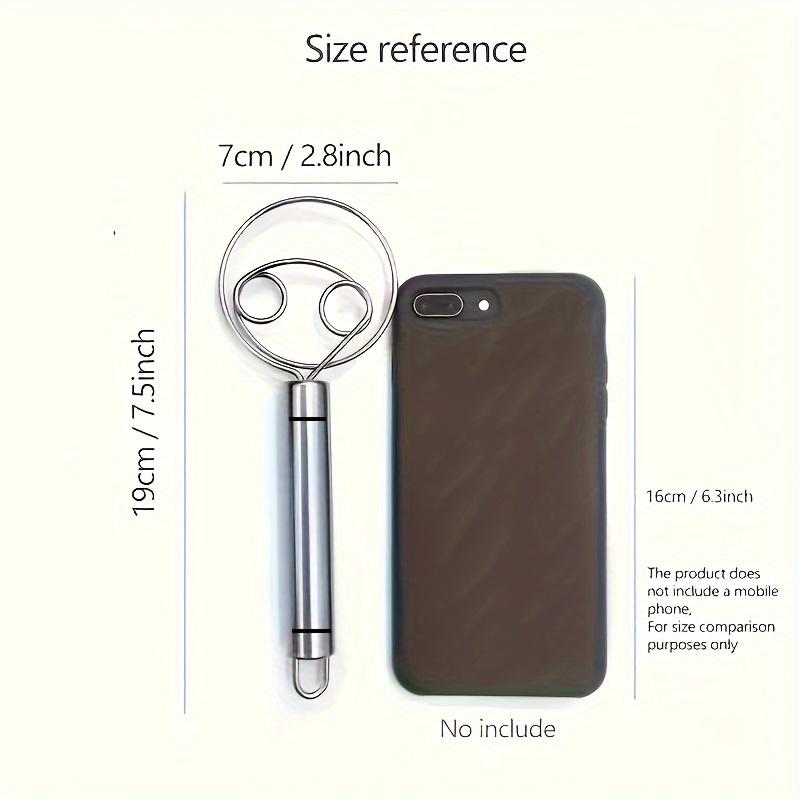 Dough Mixer Stainless Steel HandHeld Bread Blender Dough Scraper Double Hole Fast Stirring Tool Danish Dough Whisk Egg Stirrer